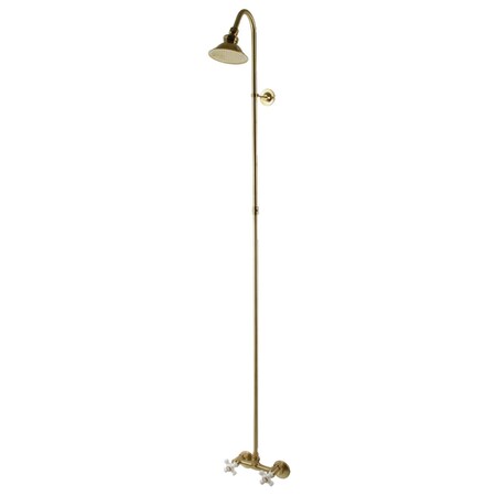 Kingston Brass Shower Combo, Brushed Brass CCK2137PX